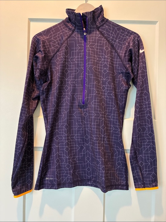 Nike Tops - Nike Purple Geometric Half-Zip Training Top